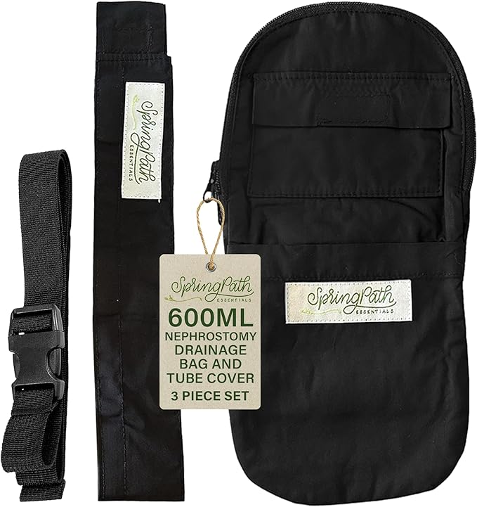 Nephrostomy Tube and Drainage Bag Cover - Black